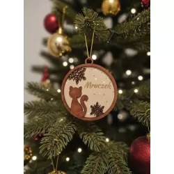 Bombka (kotek) 3D ze sklejki- z imieniem